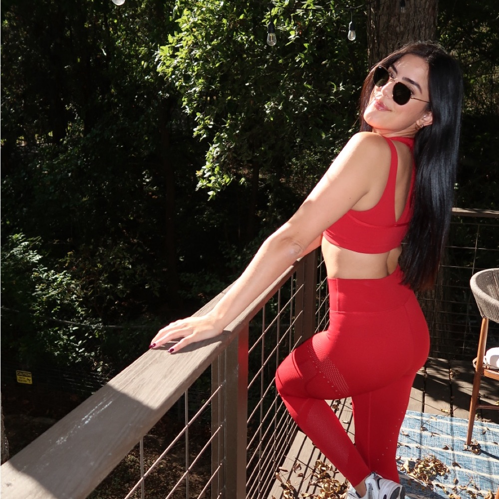 Fabletics Women's Red Activewear Set